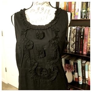 Black Ruffled Top